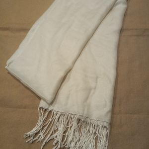 Cream color 100% luxury pashmina wool scarf